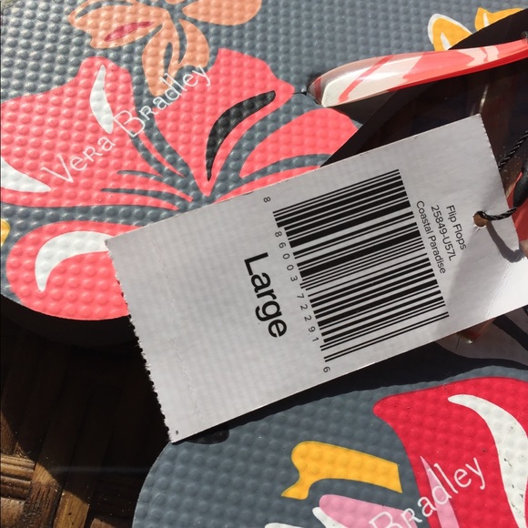 NWT Vera Bradley Tropical flip flops - Picture 3 of 6